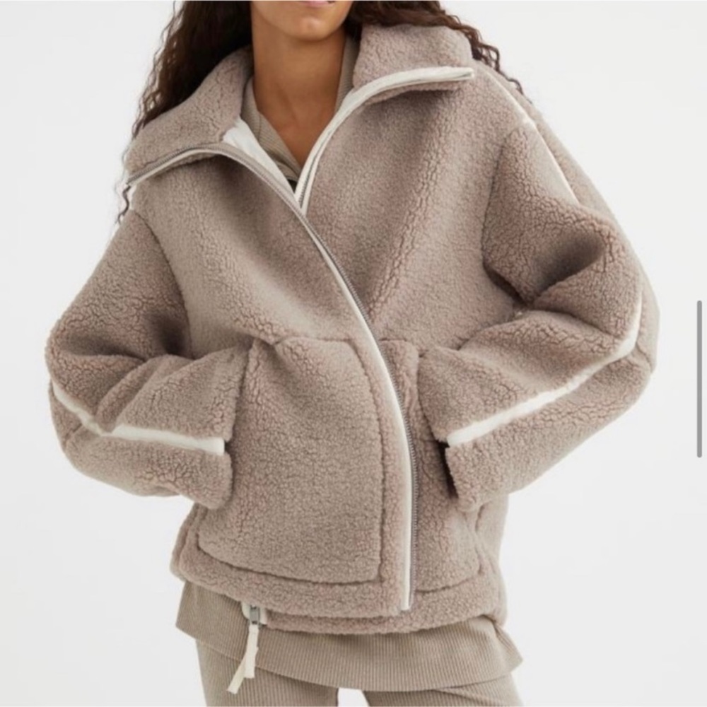 H&M sherpa teddy jacket